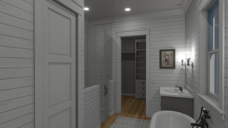 Evergreen Cottage 3D Rendering Primary Bedroom