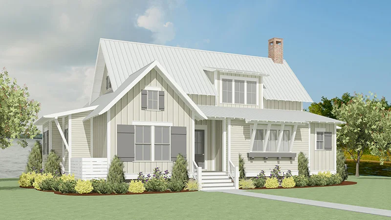 Alder Cottage Exterior 3D Color Rendering Front