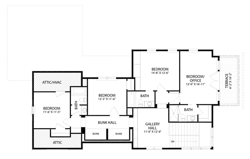 Walnut Cottage Upper Floor Plan
