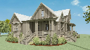 Walnut Cottage 3D Rendering Front Right
