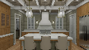 Walnut Cottage 3D Rendering Kitchen