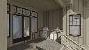 Walnut Cottage 3D Rendering Outdoor Kitchen