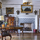 Lakeside Farmhouse Photo Fireplace