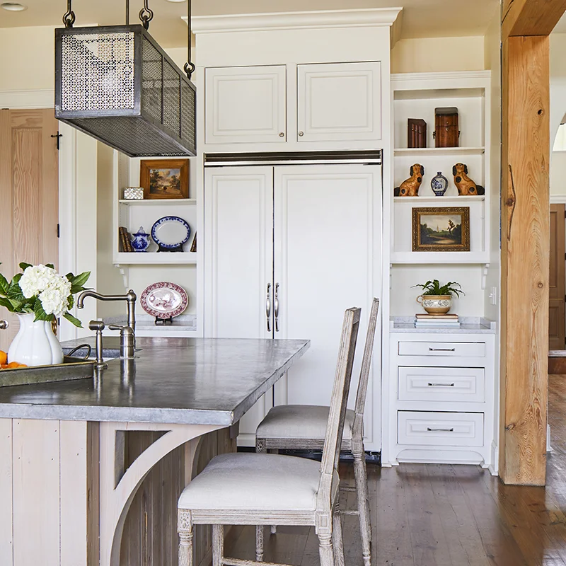 Lakeside Farmhouse Photo Kitchen Island