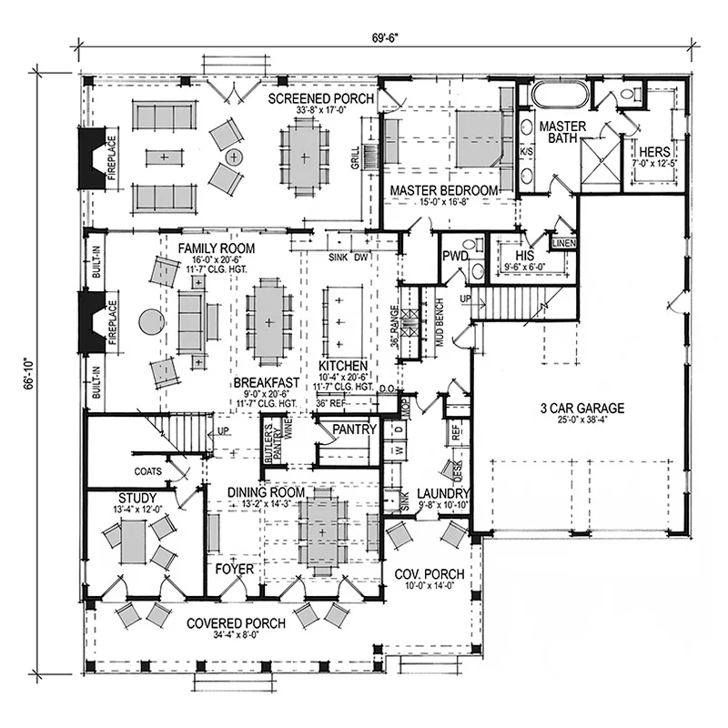 Summertime Farmhouse B + Bonus Room Main Floor