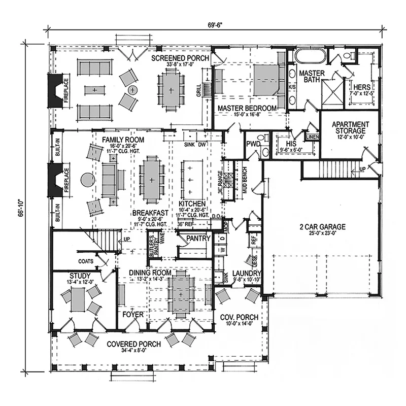 Summertime Farmhouse C + Apartment Main Floor