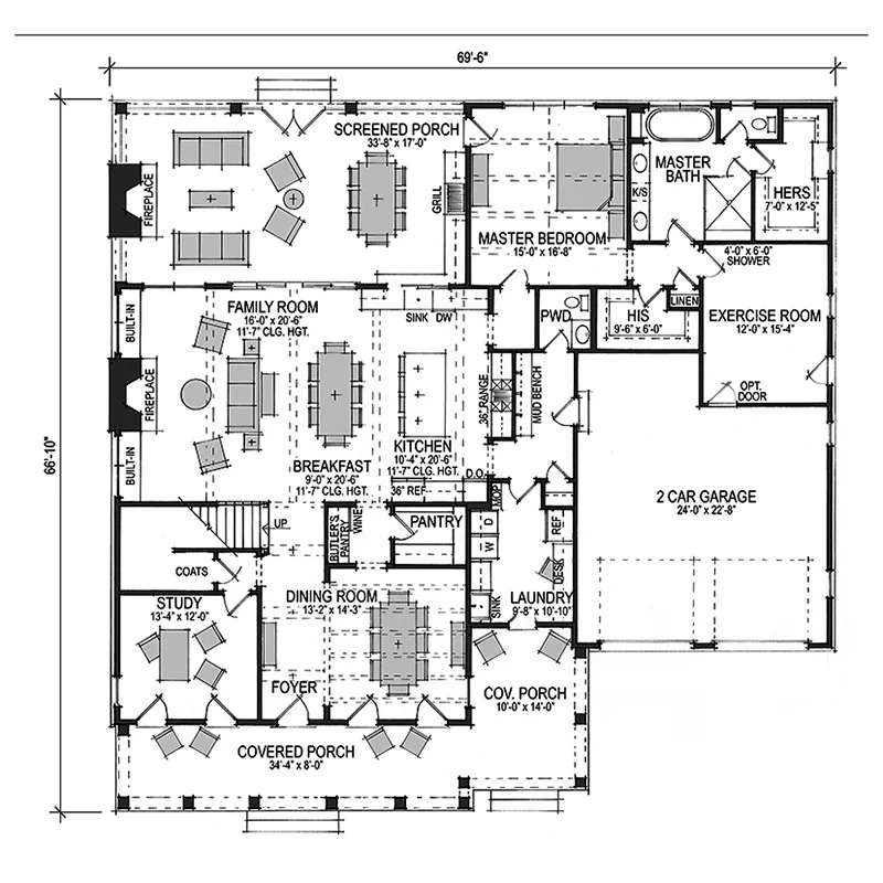 Summertime Farmhouse D + Exercise Room Main Floor