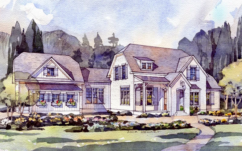 Hiwassee Cottage Color Rendering Front