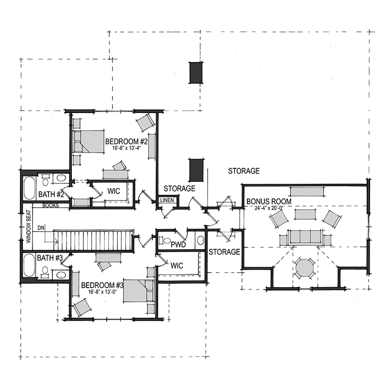 Old Mill Farmhouse B + Bonus Room Upper Floor