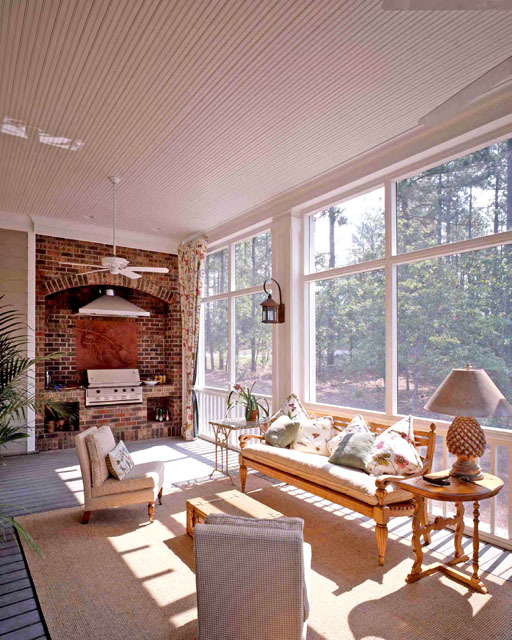 Pine Glen Photo Screened Porch Outdoor Kitchen