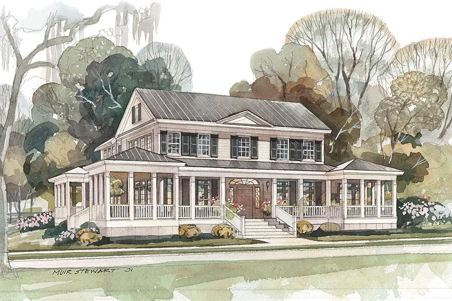 Carolina Island House Color Rendering Front