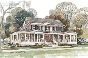 Carolina Island House Color Rendering Front