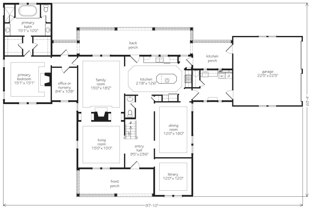 Swannanoa River House Main Floor