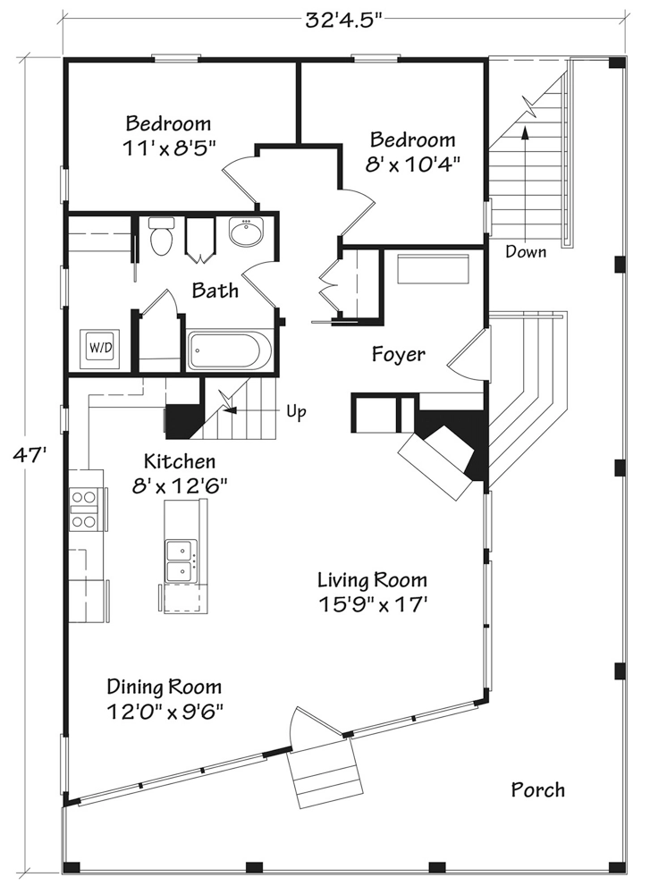 Tidewater Cottage Main Floor