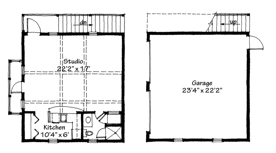 Bayou Bend Carriage House & Garage Floor Plans