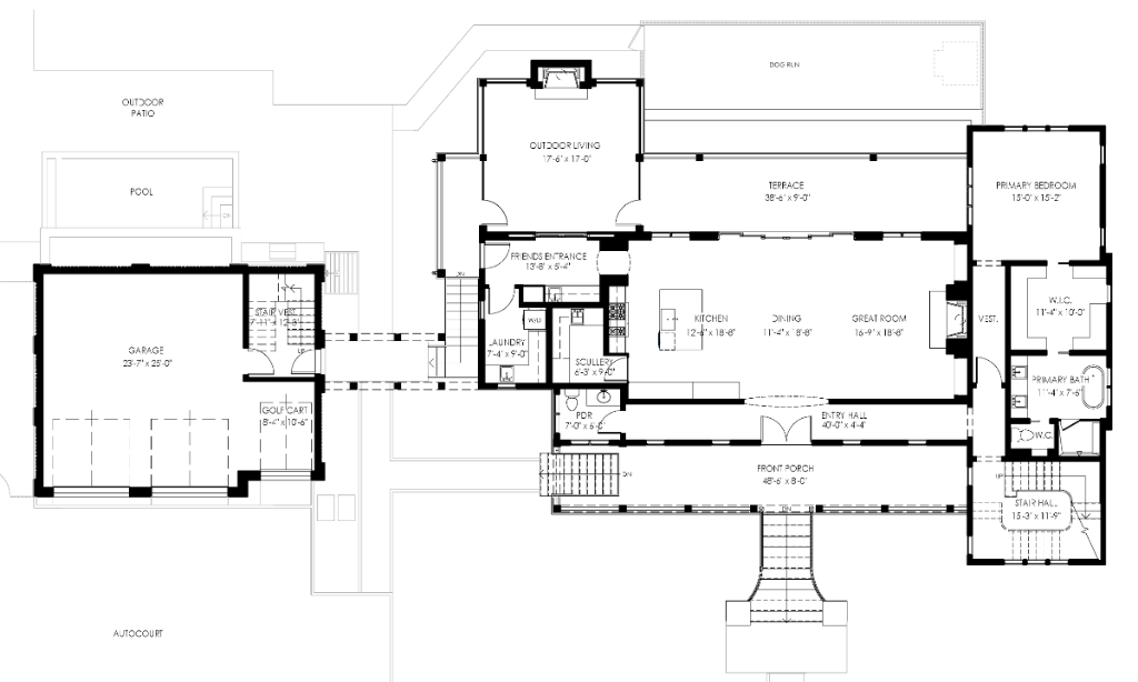 Sea Island Farmhouse Main Floor Plan