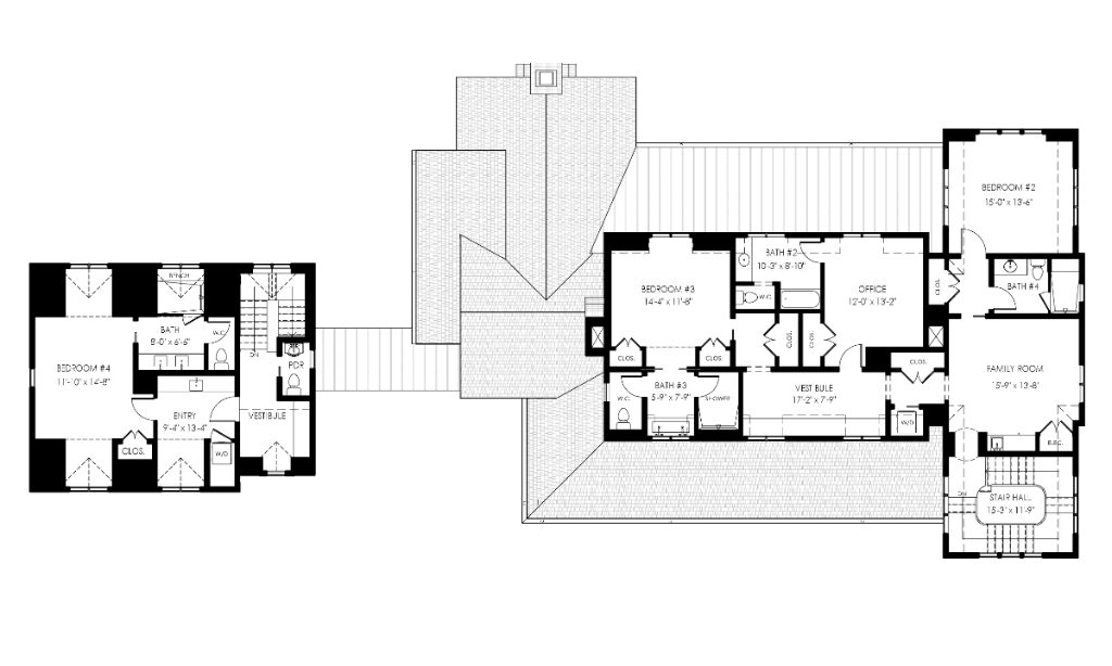 Sea Island Farmhouse Upper Floor Plan