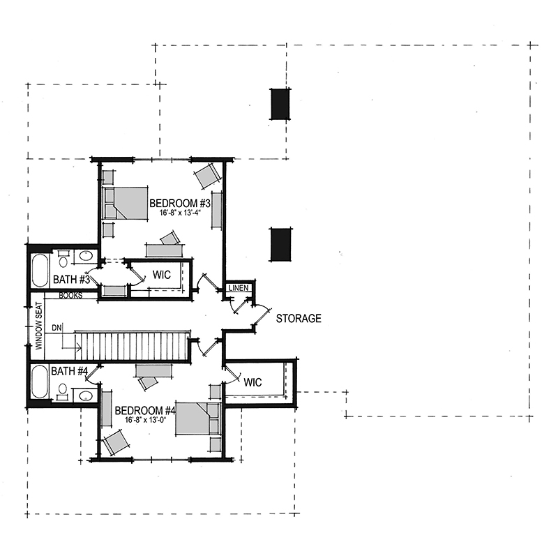 Old Mill Farmhouse A + Guest Suite Upper Floor